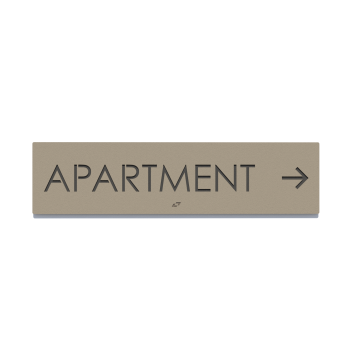 APARTMENT  Directional Sign - Γκρι Ανοιχτό Σαγρέ|#|Μαύρο Σαγρέ|#|Λευκό Σαγρέ|#|Γκρι Σαγρέ|#|Μπλε Σαγρέ|#|Καφέ Σαγρέ|#|Χρυσό Γυαλιστερό|#|Μπρονζέ|#|Γκρι Μπεζ Σαγρέ|#|Μπεζ Σαγρέ